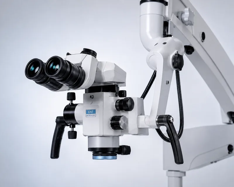 ENT operating microscope used for magnified ear examination and microsurgery in Gurgaon